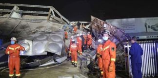 Koronovirüs hastalarının karantinada bulunduğu otel çöktü