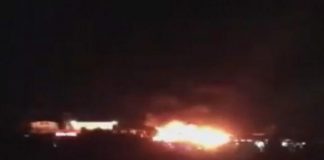 Mültecilerin kaldığı bölge ateşe verildi