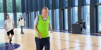 Basketbol maçına Cumhurbaşkanı Erdoğan’ın görüntüsü damga vurdu
