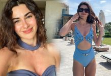 Nesrin Cavadzade’den mini elbisesiyle ayna karşısında poz!