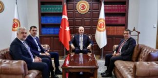 TBMM Başkanı Kurtulmuş AK Parti İBB adayı Murat Kurum’u kabul etti!