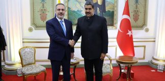 Bakan Fidan Venezuela Devlet Başkanı Maduro ile bir araya geldi!