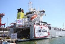 Gazze’ye yardım malzemesi taşıyan 9. gemi Mersin’den uğurlandı!