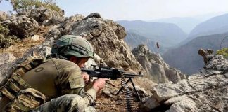 Irak’ın kuzeyinde 5 terörist etkisiz hale getirlidi!