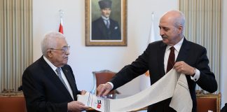 TBMM Başkanı Kurtulmuş, Filistin Devlet Başkanı Abbas ile bir araya geldi!