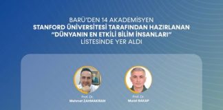 BARÜ’den 14 akademisyen “Dünyanın En Etkili Bilim İnsanları” listesinde