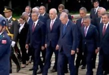 Cumhurbaşkanı Erdoğan ve devlet erkanı Anıtkabir’de