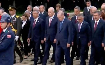 Cumhurbaşkanı Erdoğan ve devlet erkanı Anıtkabir’de
